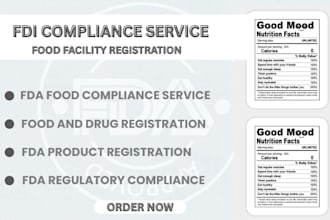 provide legal consultation fda, fda registration, 510k dossier, supplement label