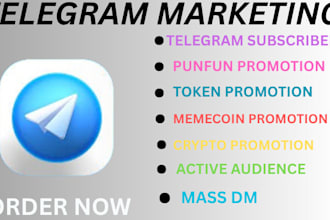 grow crypto telegram promotion, crypto telegram marketing, telegram subscribers