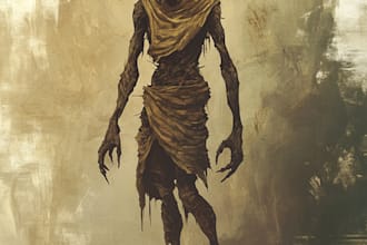 draw fantasy horror art illustration or dark creepy