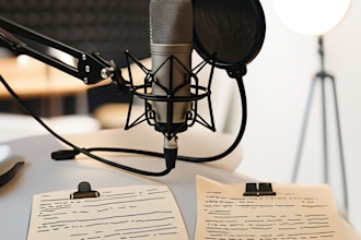 write professional podcast show notes in english within 24 hours