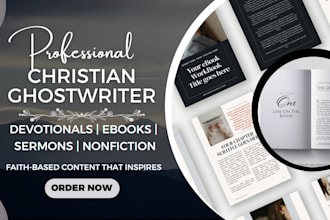 ghostwriter christian book, ebook, prayer journal, daily devotional kdp upload