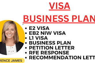 write business plans, petition letter for eb2 niw e2 and l1 visa