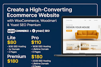 create e commerce with woodmart theme and yoast seo