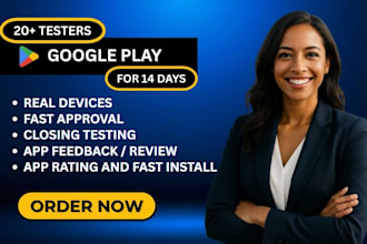 provide 12 testers or 20 testers for google play console closed testing