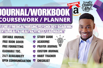 do medical journal, journal design, self help, workbook, planner, lead magnet