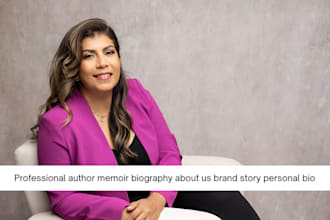 write professional author memoir biography about us brand story personal bio