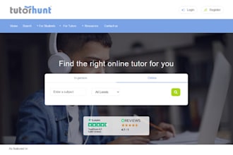 design a school, tutor, e learning, teacher website school website