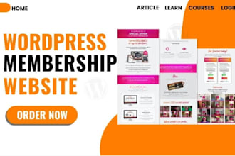create membership website subscription, website