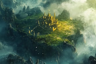 do fantasy map illustration for dnd, novels
