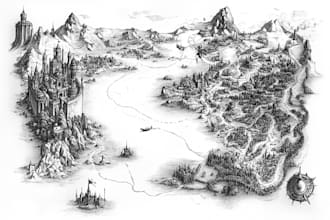 draw  a high quality fantasy map