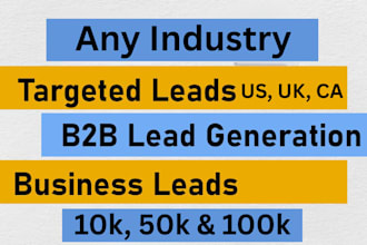 do export b2b lead any industry unlimited emails list