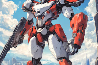 draw a mecha and robot art