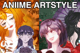 draw your choice of character, chibi, in anime art style