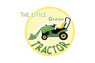 design colorful sustainability tractor homeowners logo