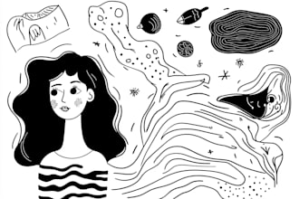 draw line art minimalist doodle illustrations