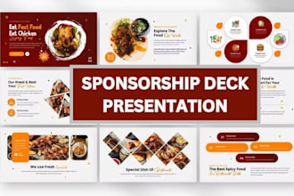 design business sponsorship pitch deck, sponsorship powerpoint presentation