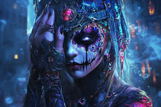 create any kind of dark fantasy scary horror character