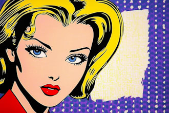 do a retro pop art roy lichtenstein style
