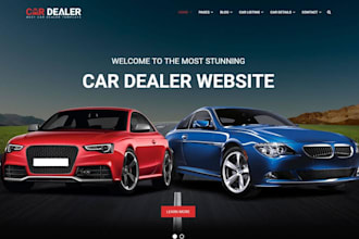 car rental website, car dealership website, car detailing website, taxi website