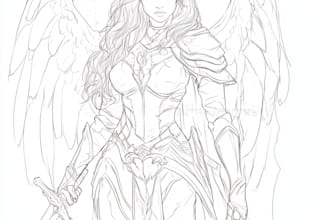 draw line art for dnd, rpg and fantasy characters design