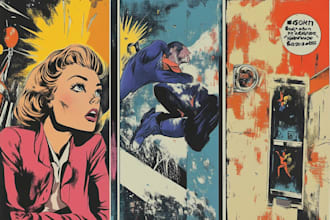 draw a retro vintage comic illustration