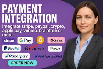 integrate verified shopify payment gateway, paypal stripe wise klarna and square