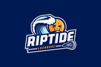 design aesthetics riptide lacrosse team logo