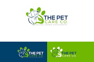 design natural based pet supplement company logo