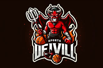 design meaningful devil sports mascot logo within new concepts