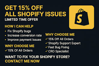 fix shopify bugs, conversion rate, SEO audit, cro and robots txt issues