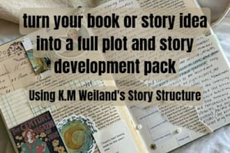 turn your book or story idea into a full plot and story development pack