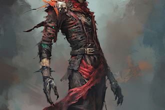 make concept art images for scenes in fantasy and horror