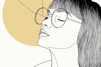 draw minimalist line art illustration vector art