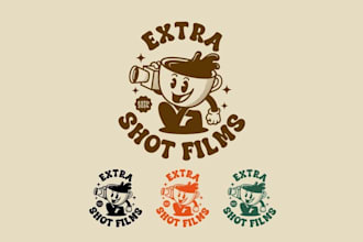 design rubber hose styled production studio logo