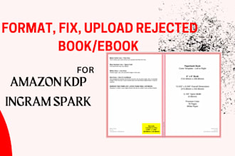 format upload fix publish book amazon KDP ingram spark ebook paperback self help