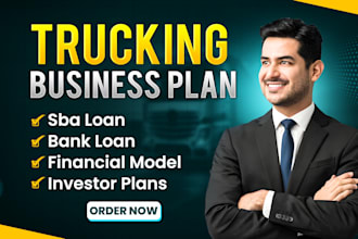 write trucking business plan or amazon dsp business plan