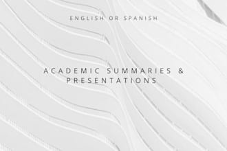 design clean and visual academic or medical summaries