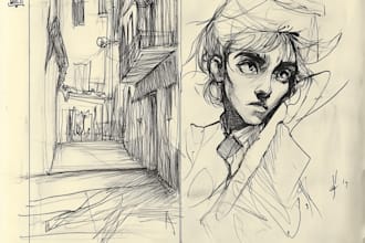 draw, make illustrations and any drawing you ask by pencil
