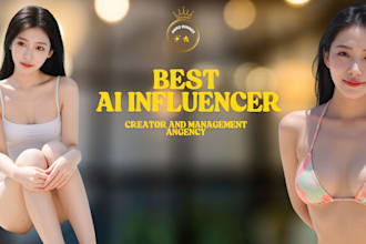 do hyper realistic ai influencer model fanvue instagram brand female manga art