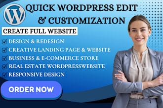 build and rebuild wordpress website, edit wordpresss, wordpress customization