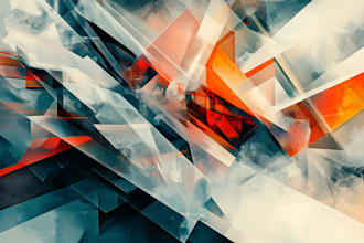 create abstract geometric digital art