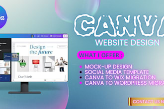 design canva website canva landing page canva portfolio website design canva