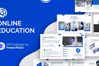 design converting webinar course and pitch deck presentation in ppt or canva
