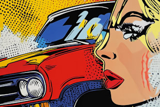 draw pop art or roy lichtenstein style
