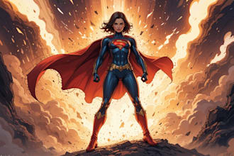 do marvel or dc comic style custom illustration