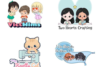 create a custom cartoon animal mascot kawaii chibi logo
