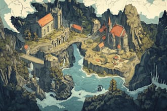 draw a custom illustrated map of any country, city or place