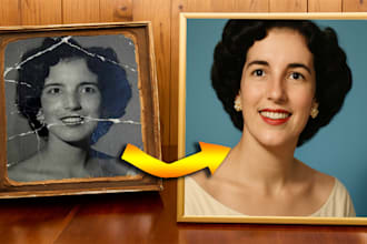 urgently colorize old damage photo, fix blurry picture, and image restoration