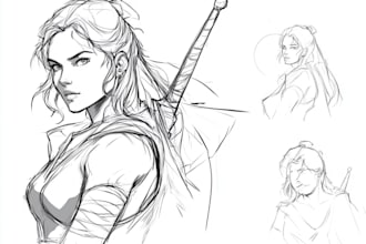make a quick sketch of your character design