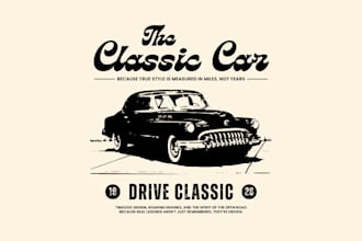 design unique cartoon car t shirts with custom illustrations